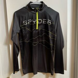 Youth boys size XL Spyder half zip long sleeve Limitless Rising gray shirt.